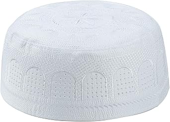 Men Muslim Prayer Kufi Hat Islamic Kufi Hat Prayer Headwear Cap with Embroidery Turkish Arabian Beanie Cap Sun Hat Eid Gift