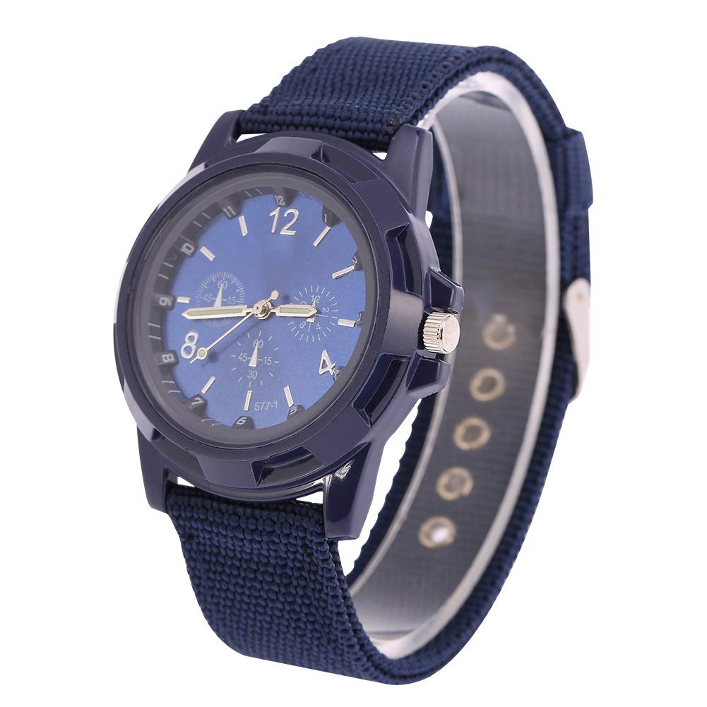 Orologio Militare Analogico Elettronico da Polso con Cinturino in Nylon Resistente, Orologio Rotondo in 4 Colori Disponibili
