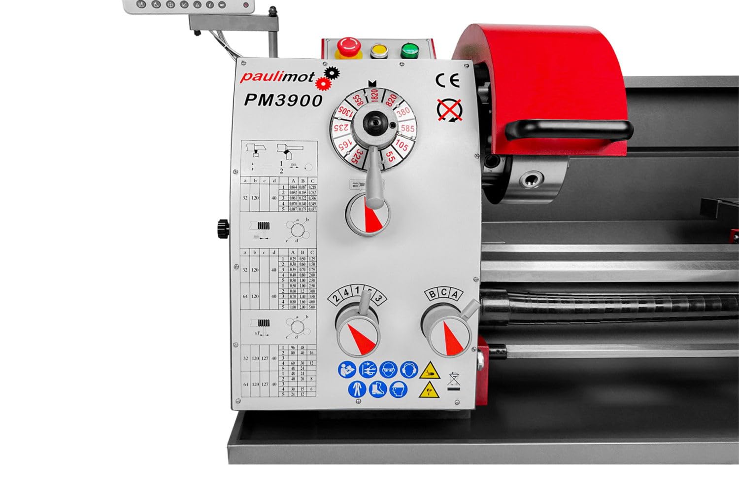 PAULIMOT Drehmaschine PM3900 mit 400 Volt Motor und Messsystem