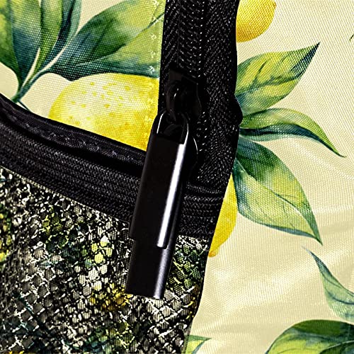Sac à dos multicolore motif fruits et citron jaune 30,5 cm de qualité supérieure