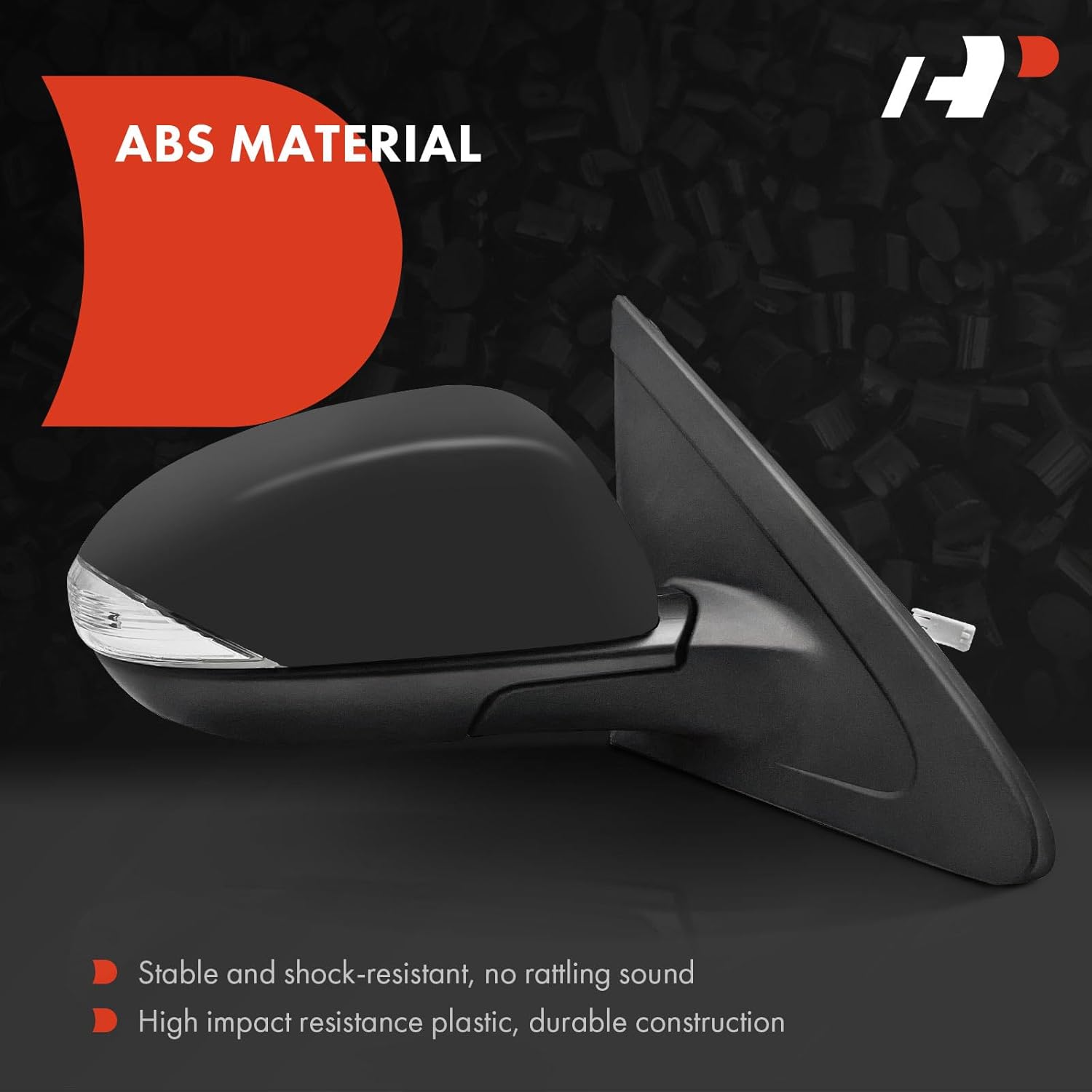 A-Premium Pair (2) Driver and Passenger Side Power Door Mirror - Compatible with Mazda 3/3 Sport 2010-2013 - Non-Heated Manual Folding Black Outside Rear View Mirror w/Turn Signal
