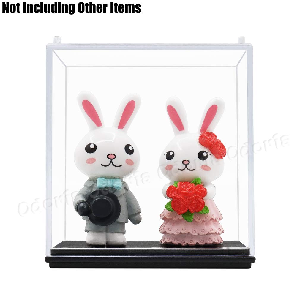 Odoria Clear Display Box for Golf Ball Small Figure Dustproof Acrylic Case (2.6