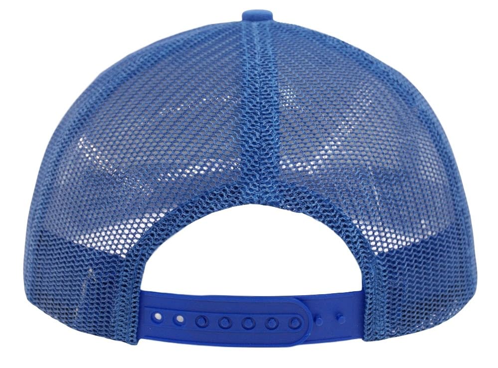 Image of Flat Bill Snapback Mesh Hats | Fits OSFM & XXL Big Head | Blank Solid Color Adjustable Trucker Hat for Men