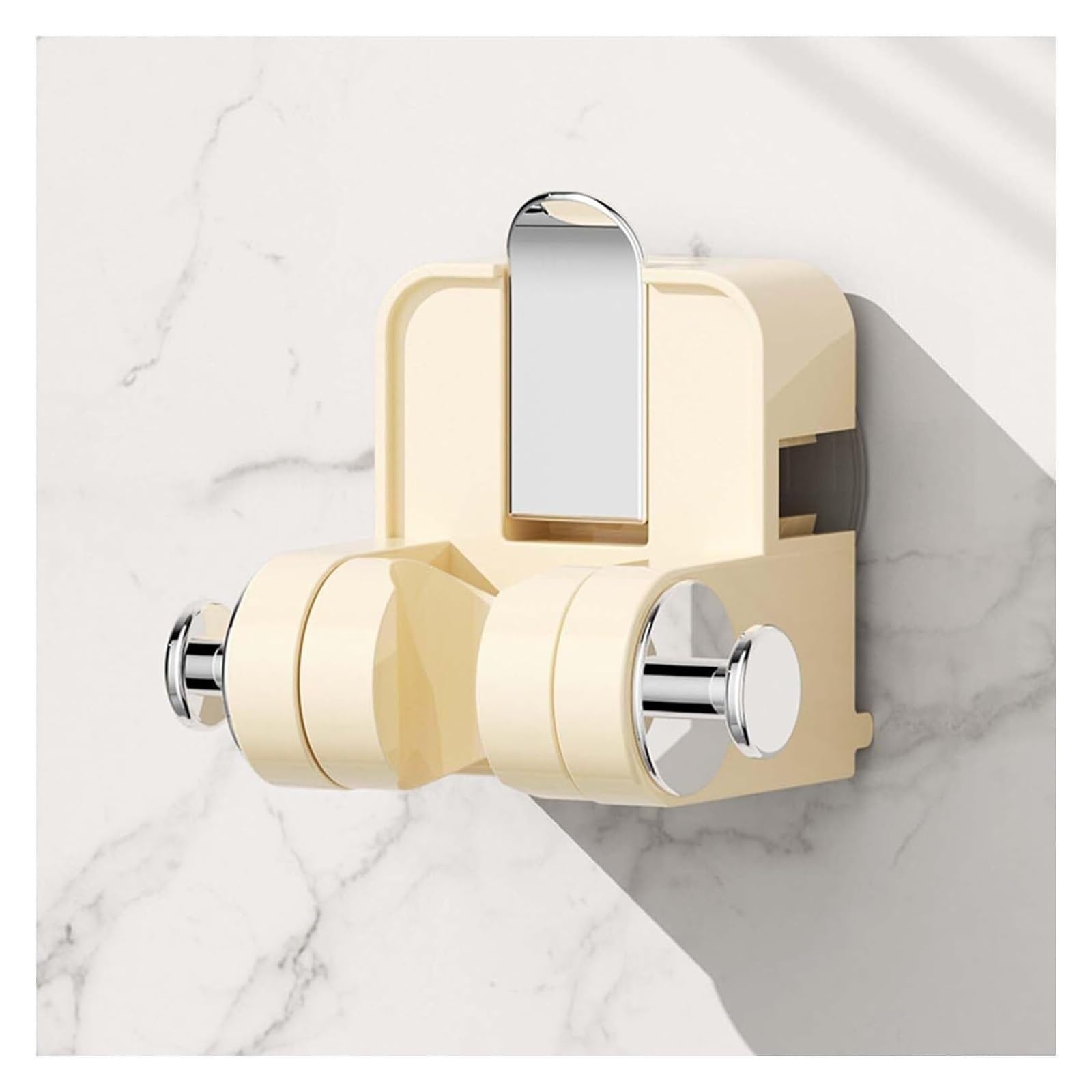 FLYIODFCXV shower head bracket, Adjustable Handheld Removable Suction Cup Comes with Hook Shower Handle Holder Square Hose(Yellow)