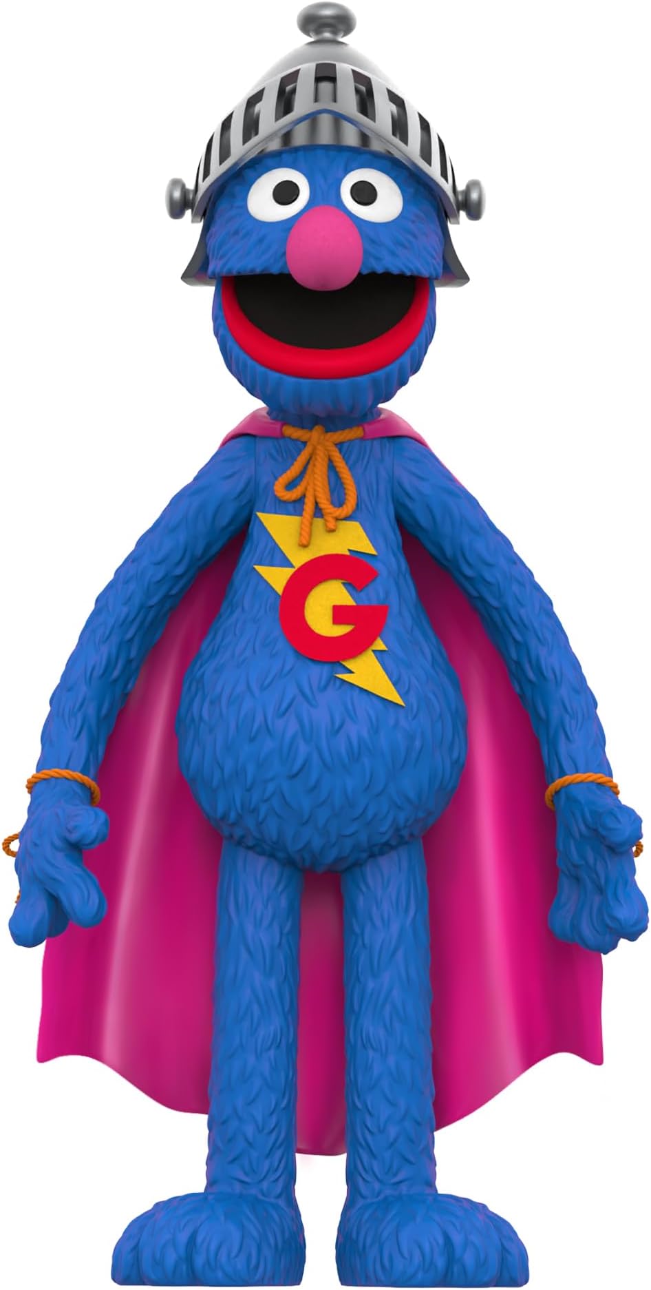 Super7 Supersize Sesame Street Super Grover - 17" Sesame Street Action Figure with Fabric Clothing Classic TV Show Collectibles and Retro Toys