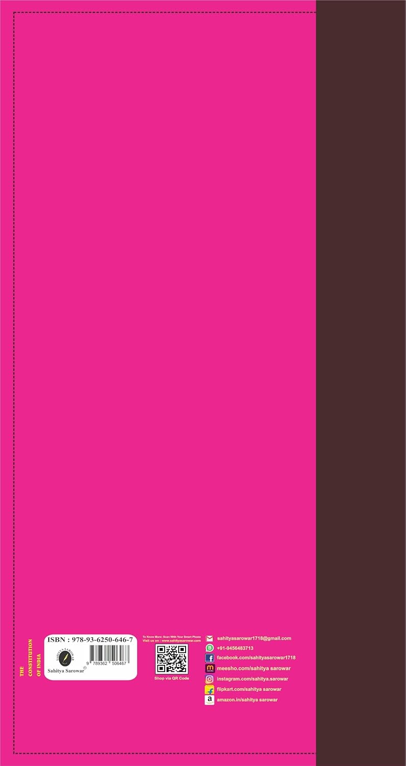 Diwali Sale The Constitution Of India - English (Coat Pocket Size Paperback Edition) Covered 106Th Amendment