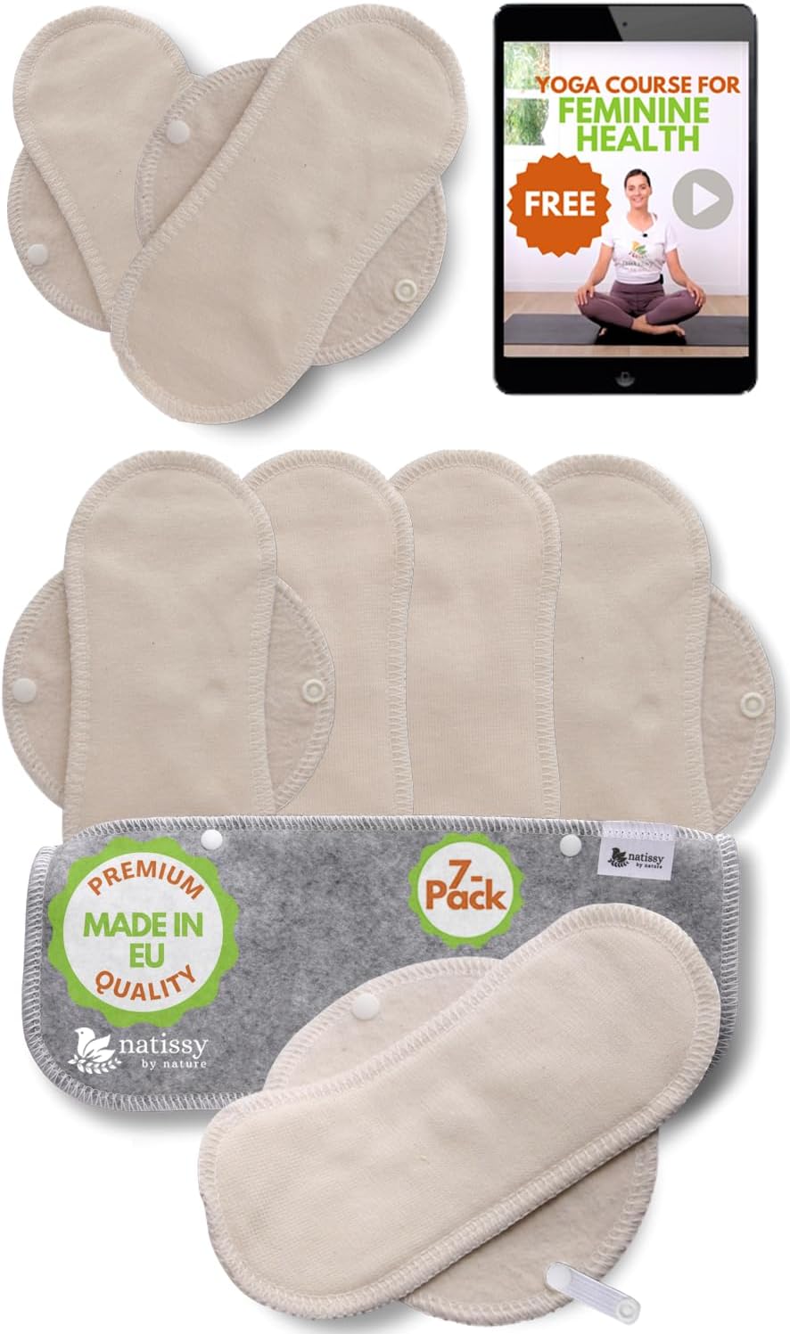 Cloth Panty Liners with Discreet Pouch Reusable Panty Liners Light Flow Washable