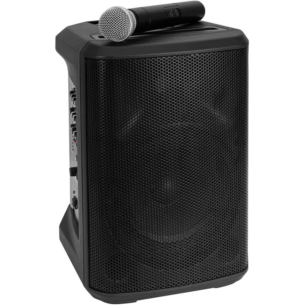 OMNITRONIC PORTY-8A Drahtlos-PA-System | Mobiles 8"-PA-System mit Akkubetrieb, Bluetooth, DSP und Funkmikrofon