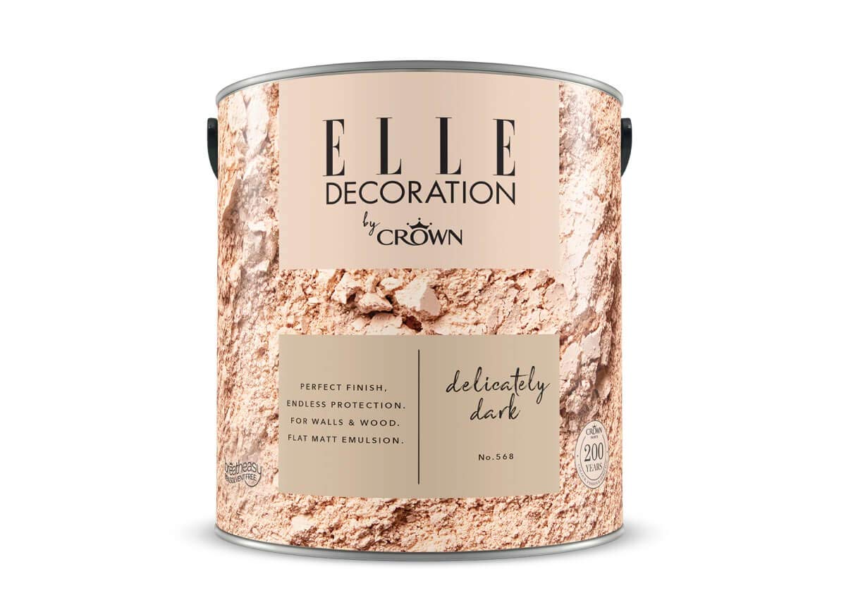 ELLE Decoration by CROWN 2.5L Flat MATT Emulsion Paint - Delicately Dark No 568