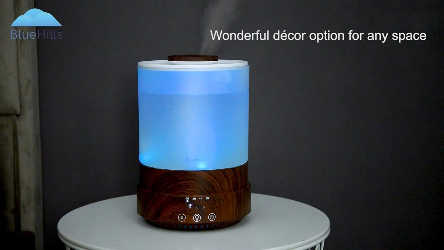 BlueHills Premium Set of Two Large 2300 ML and 2500 ML XL Essential Oil Diffusers Humidifier Combo for Large Room Home with Décor LED Lights Great Gift – Value Pack of Dark Wood Grain.