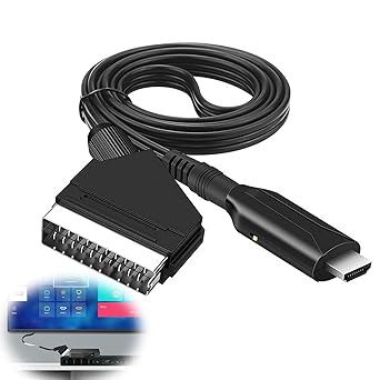 Adattatore Convertitore Da HDMI A SCART 1080P - Per Collegare TV Nuove A Dispositivi Vecchi