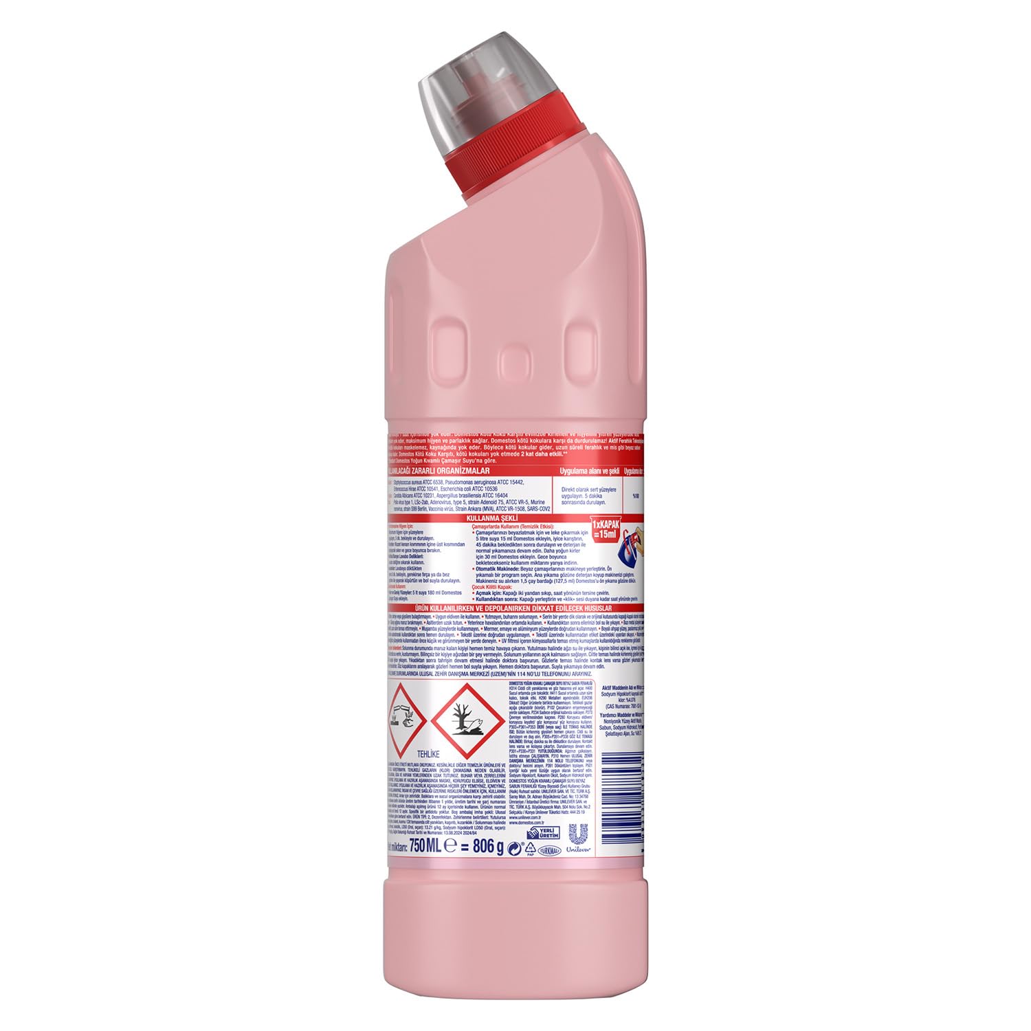 Domestos Çamaşır Suyu Beyaz Sabun Ferahlığı 750 ml