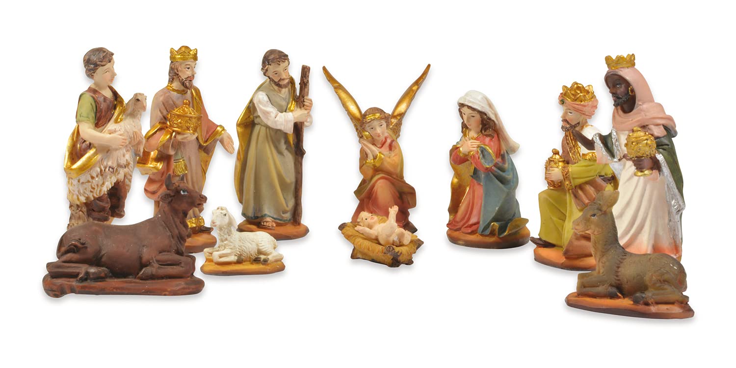 Unbekannt Riffelmacher 78322 Nativity Figurine Set 3-7 cm 11-Piece in Display Box Multi-Coloured