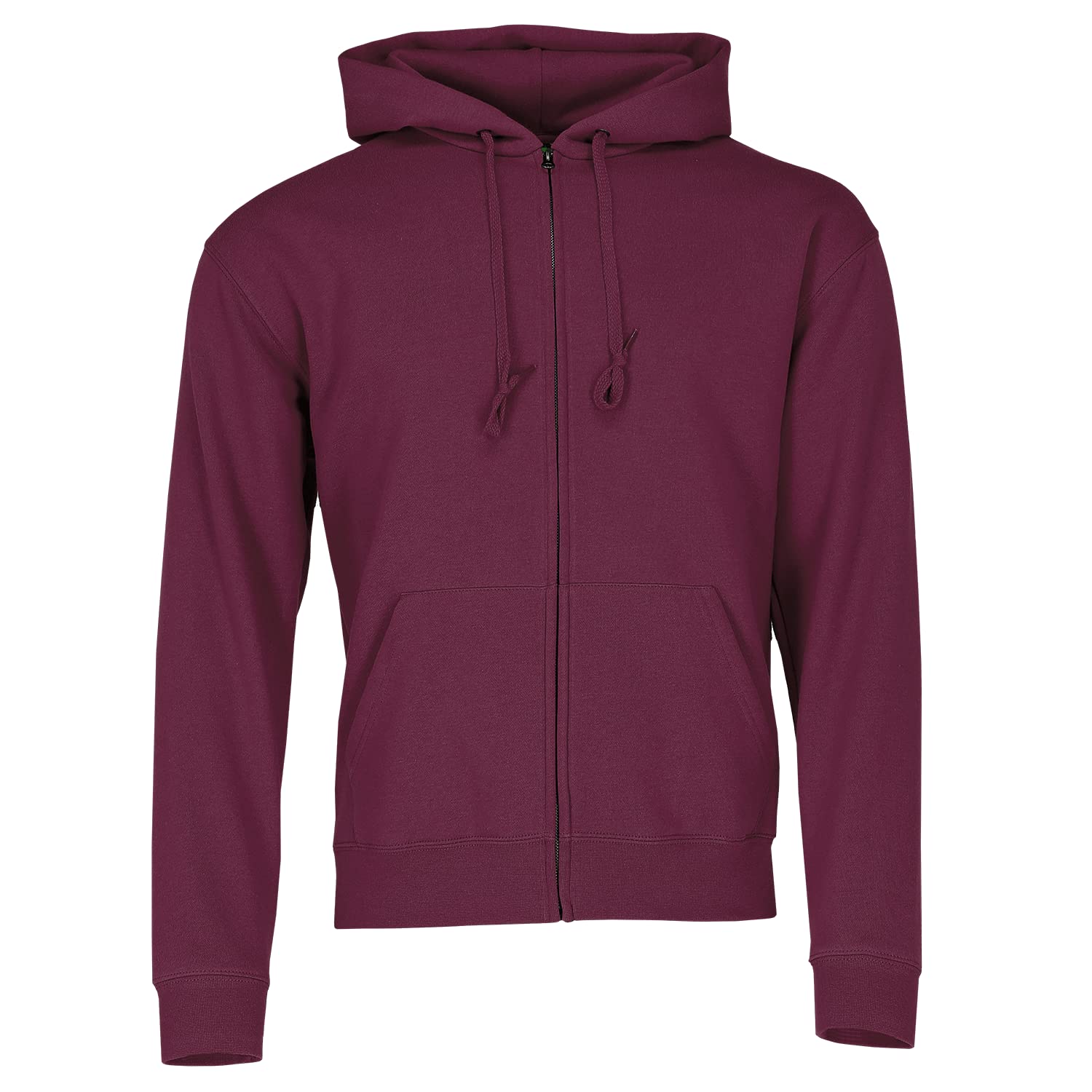 Fruit of the Loom Men's Zip Front Premium Hooded Sweat Jacket, Burgundy, Large