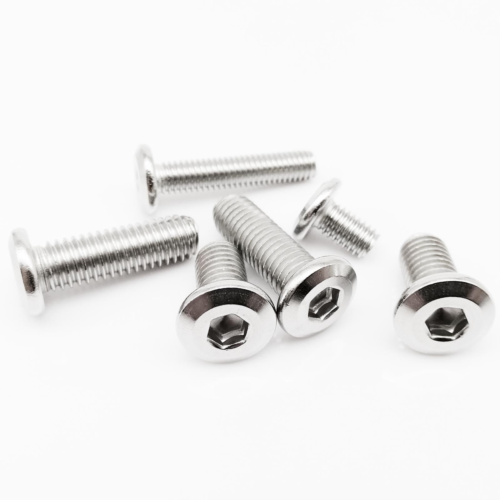Tornillo autorroscante M3 M4 M5 M6 M8 304 de acero inoxidable hexagonal grande plano hexagonal conector de cabeza hexagonal para muebles, mesa, cuna, cama, tornillo de cubierta (40 mm, 10 piezas M4)