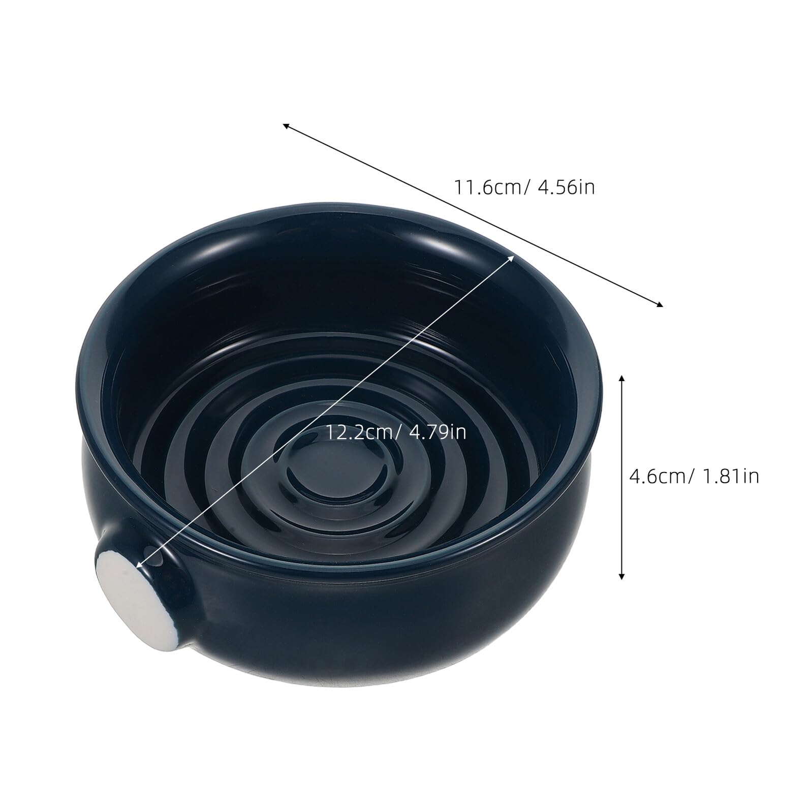 Ciotola da Barba per Spirale Ceramica in Texture a Uomo | Uso Domestico e Viaggio, Formato Compatto e Portatile, Accessorio Elegante per Routine Quotidiana