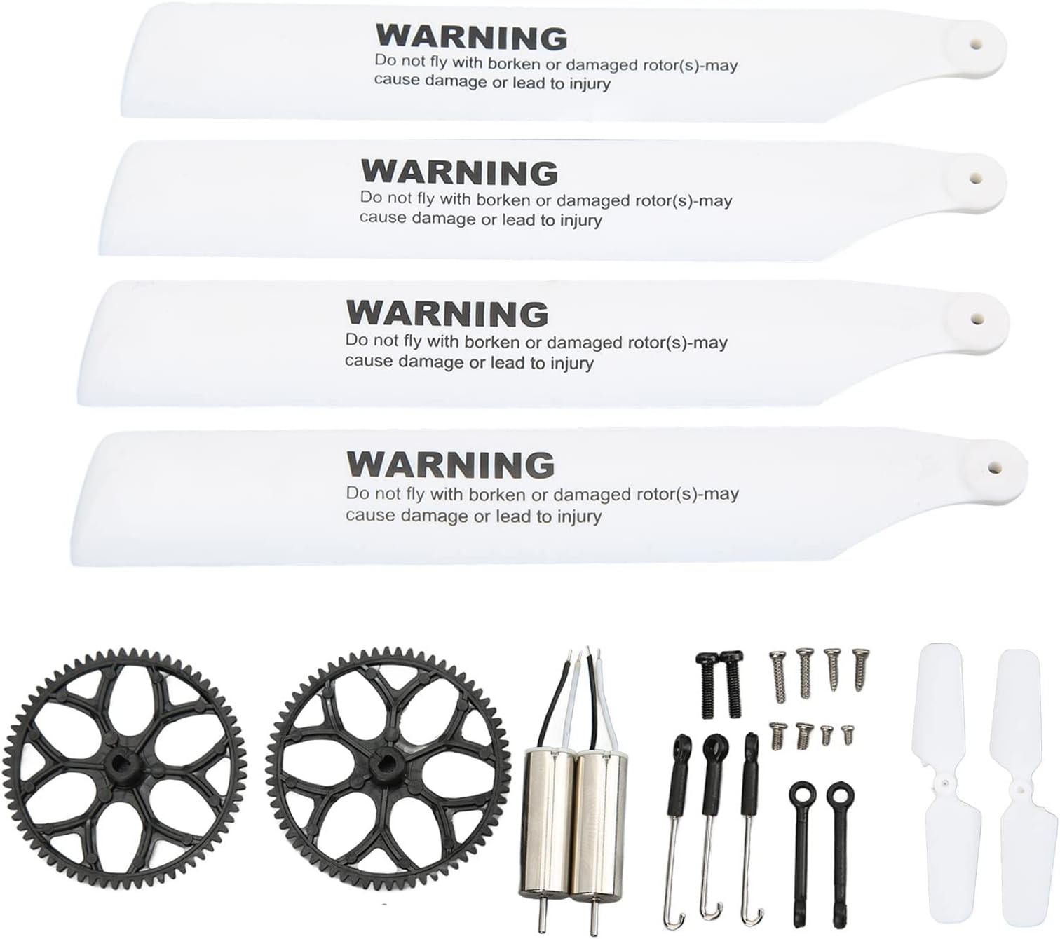 RC Aircraft Gear Screw Kit,Durable RC Helicopter Motor Blade Gear Parts Kit for XK K110s Remote Control Aircraft RC Helicopter Parts