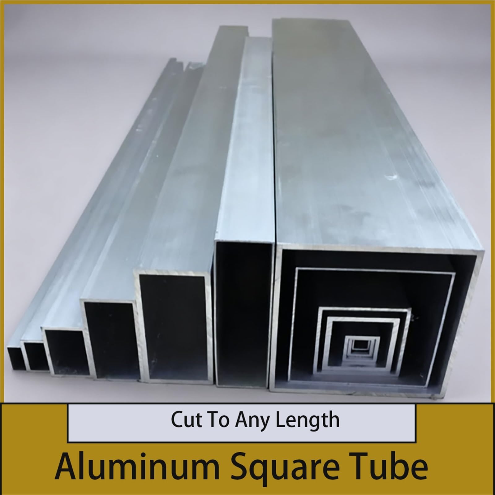 Profilé rectangulaire en tube carré aluminium, largeur 50-150 mm, longueur 25-50 cm, épaisseur de paroi 1-3, peut être coupé à volonté(150x200x3mm)