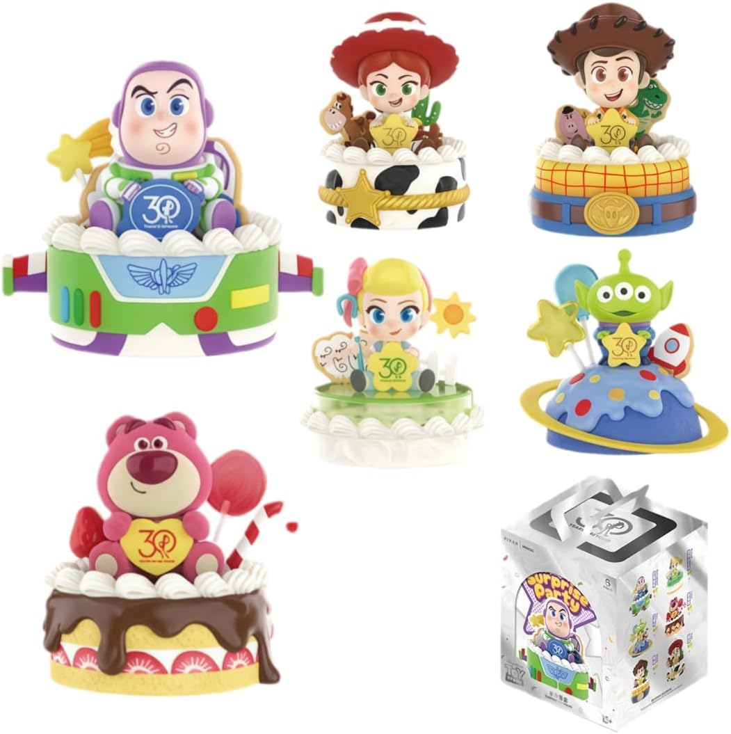 MINISO Disney Pixar Toy Story Surprise Party Blind Box, Collectible Character Figurine - Handmade Exquisite Details for Display & Gifting