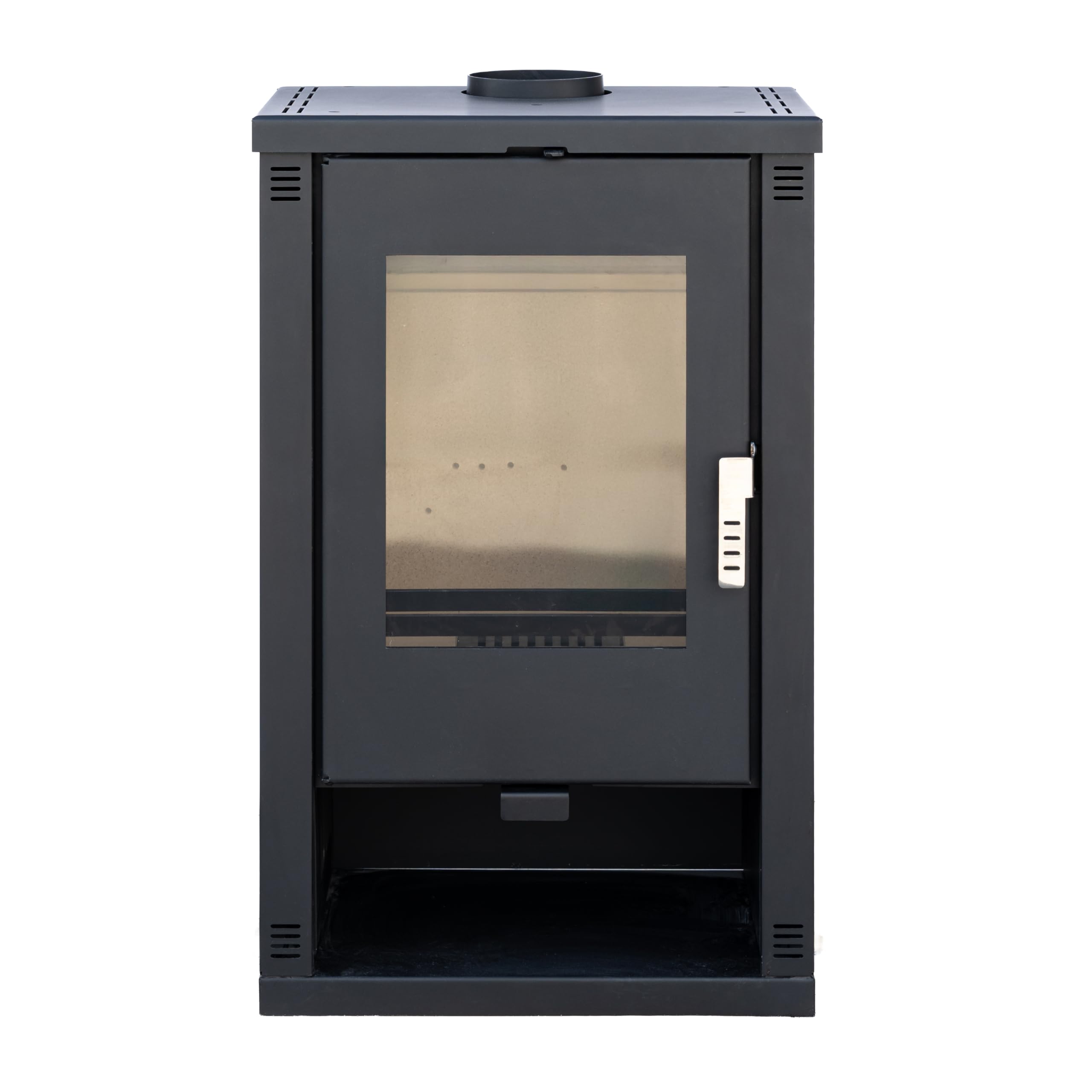 ALAZ Mouse K10M Kaminofen 10 kW – Schwarz | Holzofen mit Schamott-Brennkammer & großem Sichtfenster | Für Holzscheite bis 50 cm | Energieeffizienzklasse A+