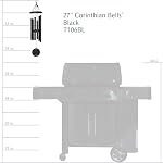 Corinthian Bells 27 Chimes à vent noir de pouce pour l'extérieur, Chime à vent en métal moderne pour Patio Decor, Fabriqué en USA