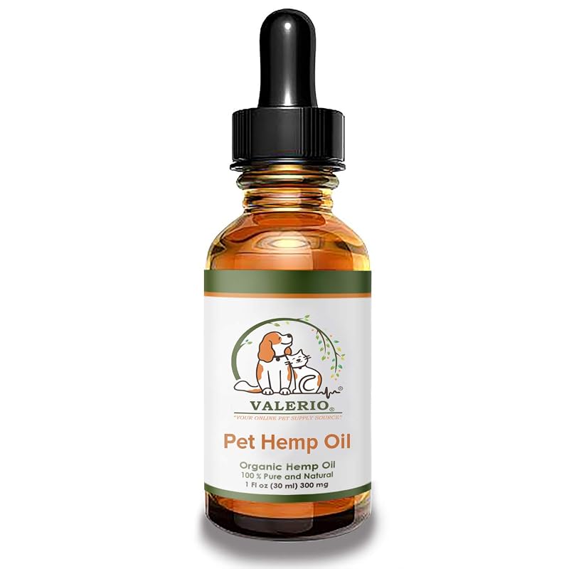 Óleo de cânhamo para cães e gatos Valerio com vitamina E e Ômega 3, 6 e 9 em gotas, 30 mL