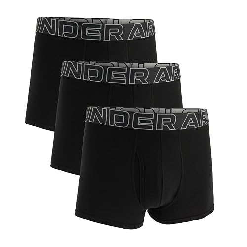 Under Armour Men's Performance Cotton 3" 3 Pack Solid Boxer Briefs