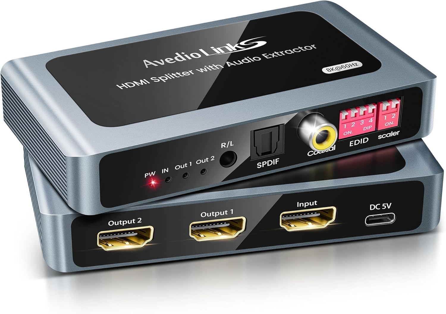 LinkLink様用 Amazon | avedio links HDMI 2.1 分配器 8K@60Hz 1入力2出力 4K@120Hz