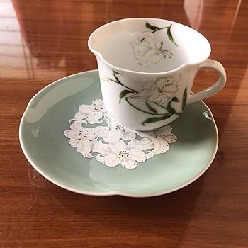 1539 深川製磁　カップ3&ソーサー6  時代物 Yahoo!オークション - 深川製磁 カップ&ソーサー/WHT/明治意匠染