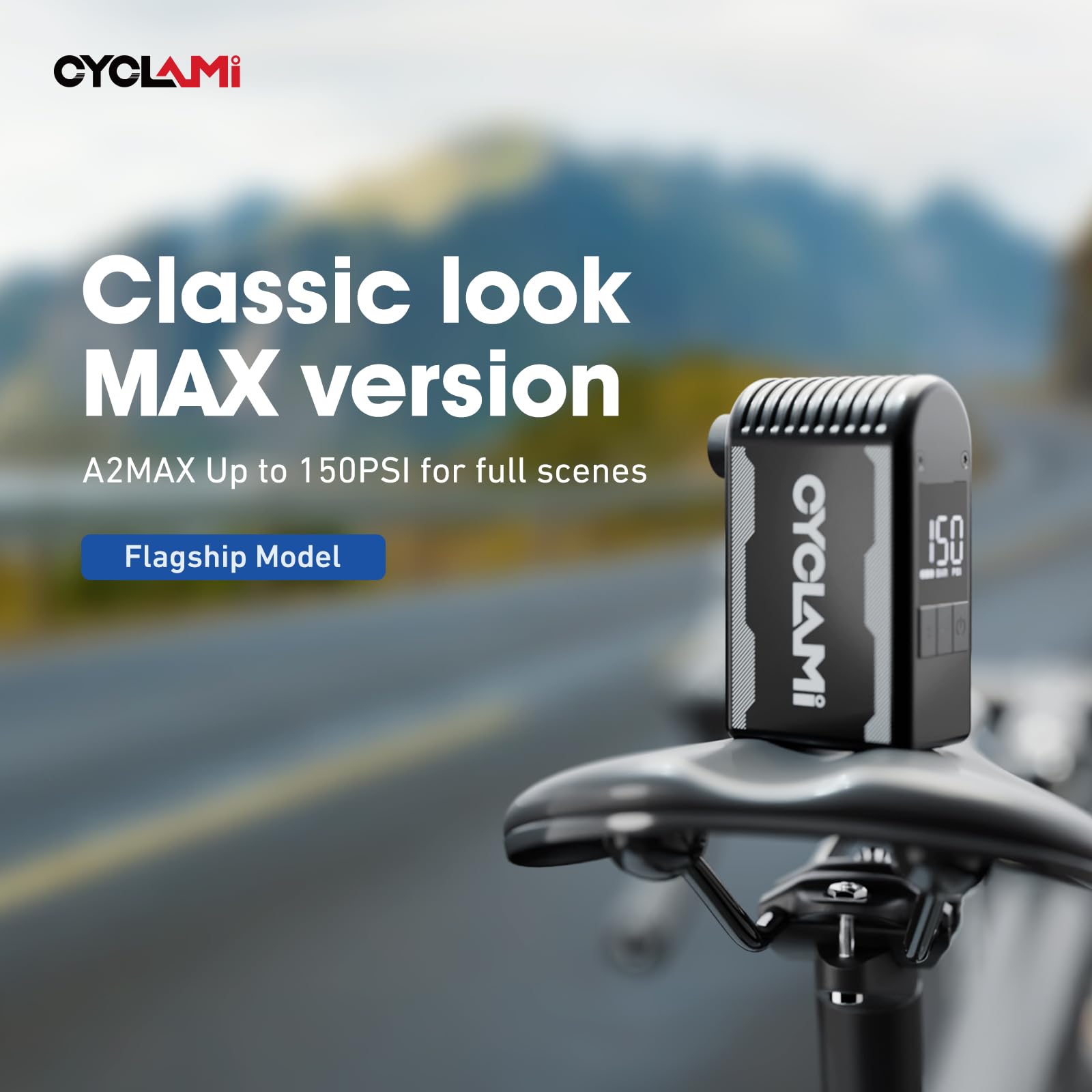 A2MAX Pompa Bici con Manometro Digitale Max 150 PSI Mini Pompa Pneumatici Per Bici Auto Stop Ricaricabile Pompa Elettrica Per Bicicletta con Valvola Presta e Schrader Mountain bike e Road Bike