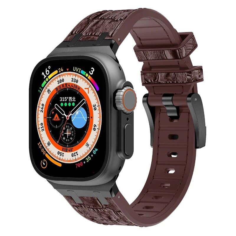 Bracelet souple pour Ultra 49mm en silicone haute flexibilité pour IWATCH Série