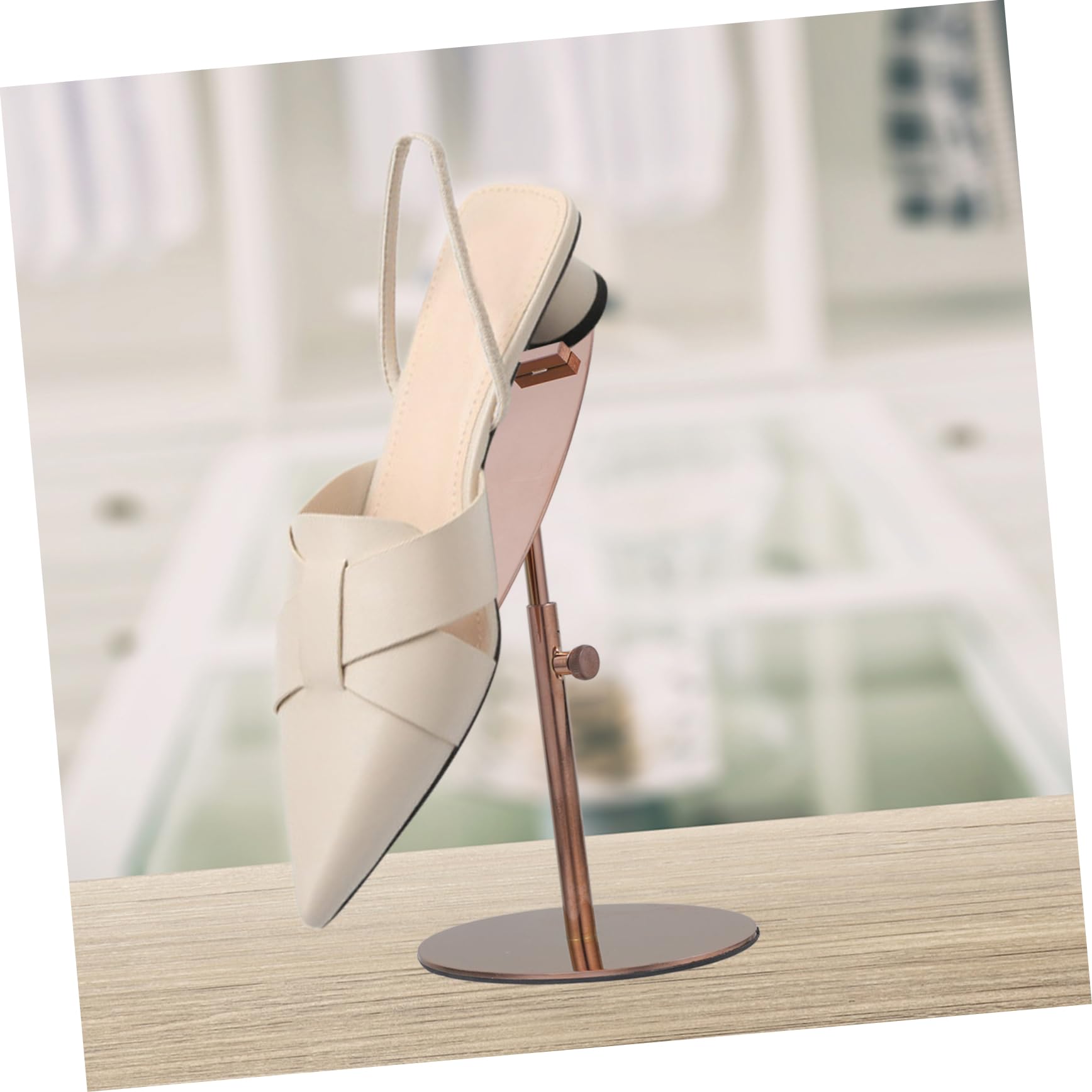 CHILDWEET Shoe Riser Metal Shoe Rack Stand in Stainless Steel for Retail Home Decor