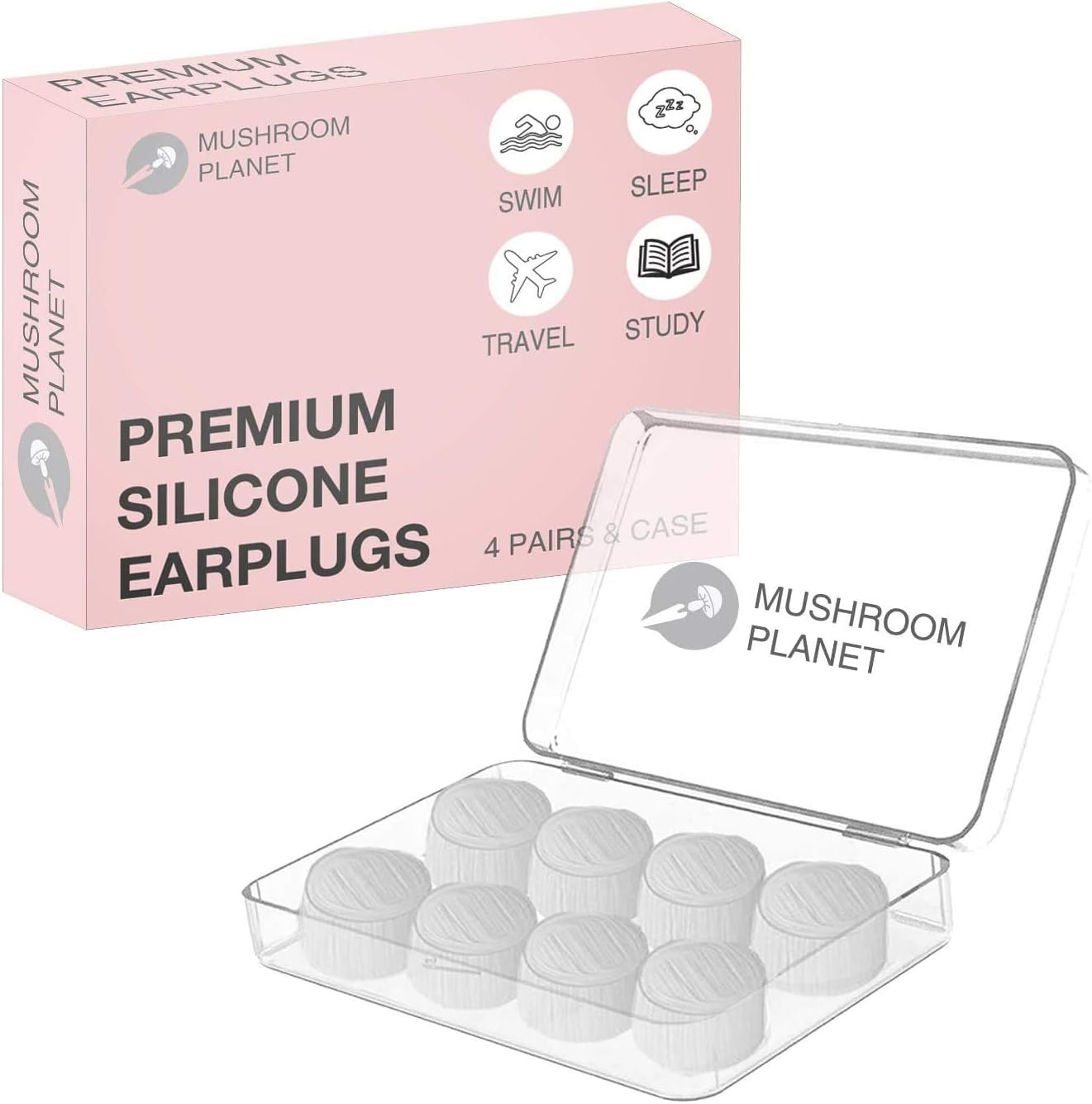 Mplanet earplugs - soft silicone moldable ear plugs - 4 pair best high fidelity earplugs for sleeping, noise cancelling, reduction snoring, concert, musicians, sound blocking, downbeats, kids swimming