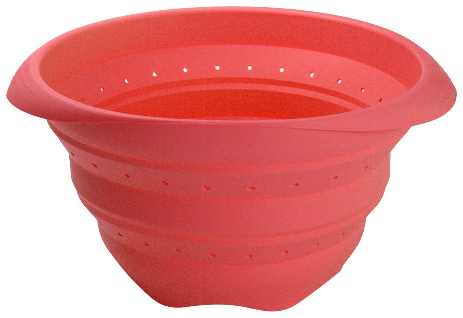 Lekue Collapsible Colander, Red, 9"