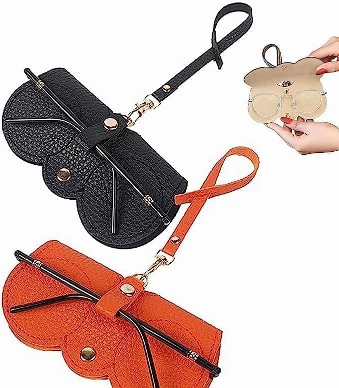 CPD Empire Leather Sunglasses Case,Traveling Eyewear Glasses Case, Portable Slim Sunglasses Pouch,Case Button Eyewear Hook Cases,Cover,Pouch Box Sunglasses, Spectacles & Goggles For Men & Women