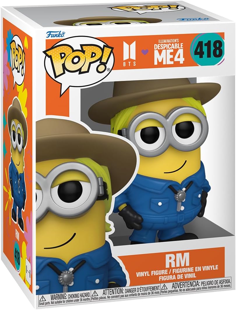 POP! Rocks: Minions X BTS - RM - BTS + Minions - Collectable Vinyl Figure - Gift Idea - Official Merchandise - for Kids & Adults - Movies, Music Fans - Model Figure for Collectors and Display