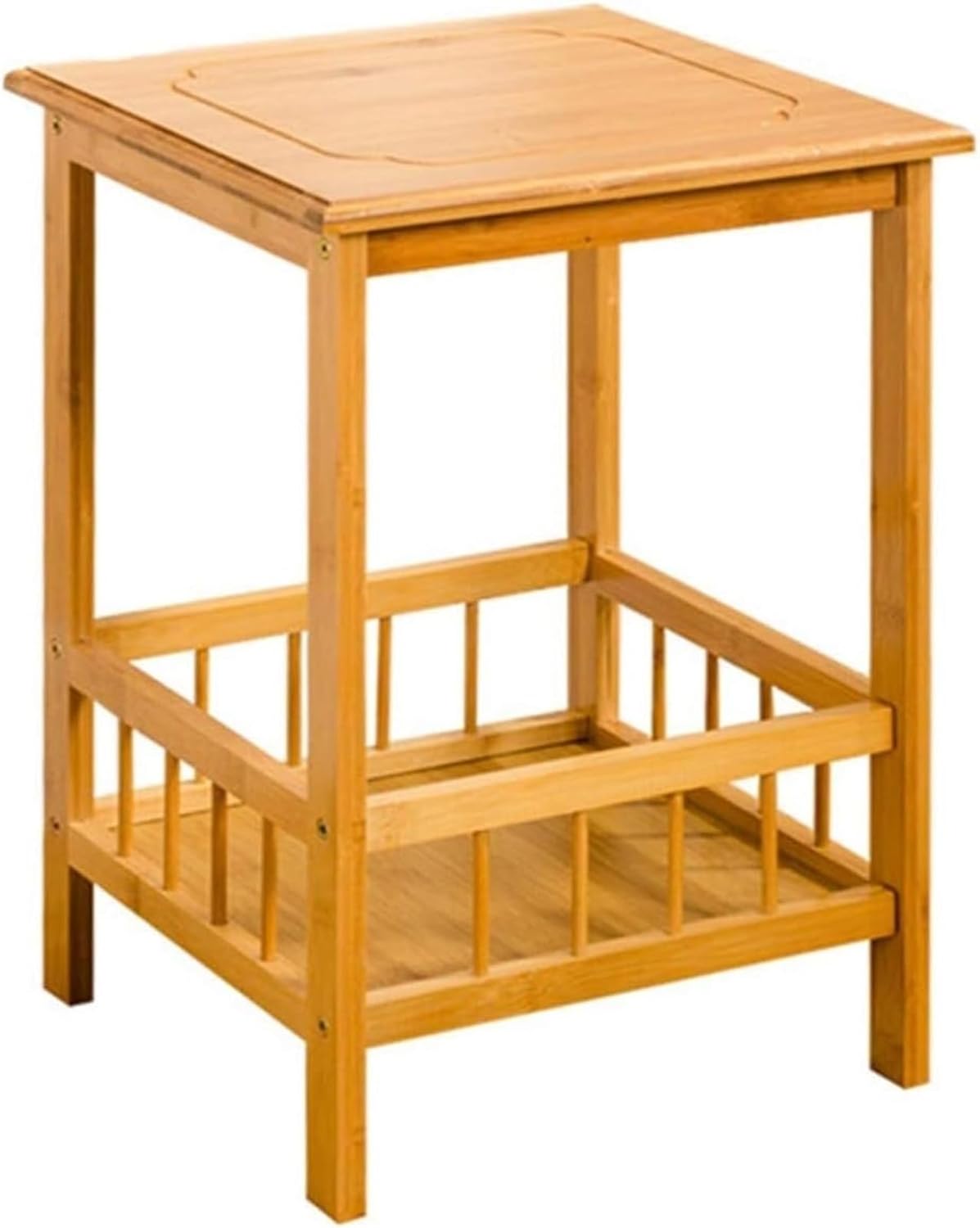 Aimery Office End Table 2-Tier Table, End Tables with Storage Shelf, Side Table for Small Spaces, Living Room Bedroom, Coffee House, Easy Assembly (Color : #1)