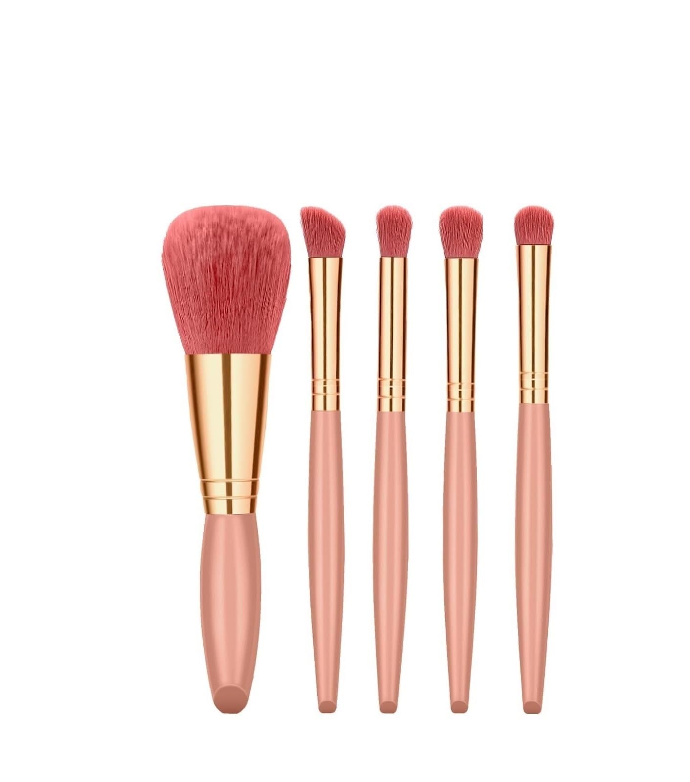 Pennelli Trucco Set Set di Pennelli for Il Trucco da Viaggio Pennello for Il Trucco Ombretto Pennello Morbido Pennello for Il Trucco di Base Strumenti per Trucco(Rot)