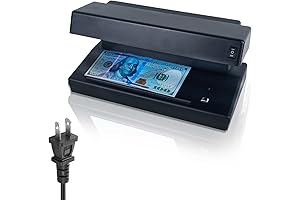 High-Precision Counterfeit Bill Detector with UV, Magnetic, and Watermark Detection for Multiple Currencies
