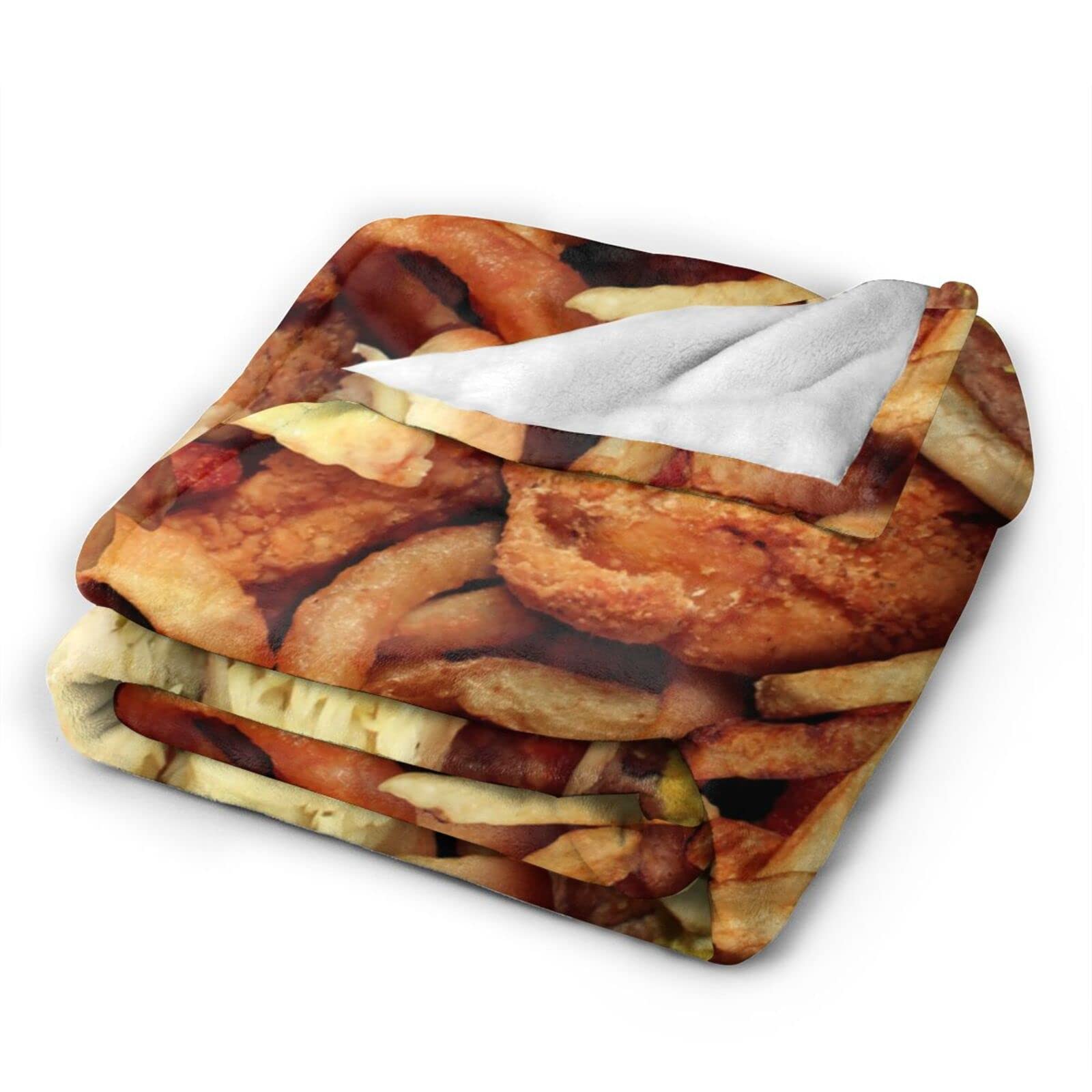 Bedding_Dreamer Coperta In Pile Hamburger 152x127 Cm: Plaid Morbidissimo A Tema Cibo Per Divano E Letto - Regalo Originale - 3