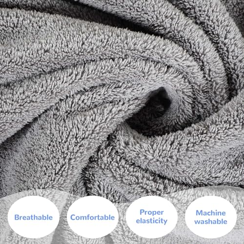 Image of Cuffbow 3 Pcs Towel Wrap for Women Spa Body Robe Full Length Female Bath Shower with Adjustable Closure Elastic Top Plush