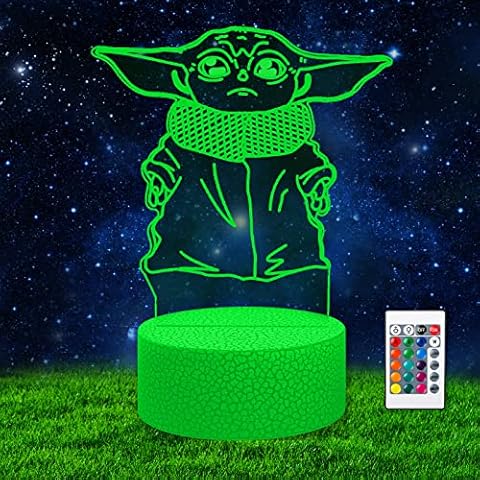 Ainvliya Luz Nocturna Infantil Yoda 3D Star Wars Cover
