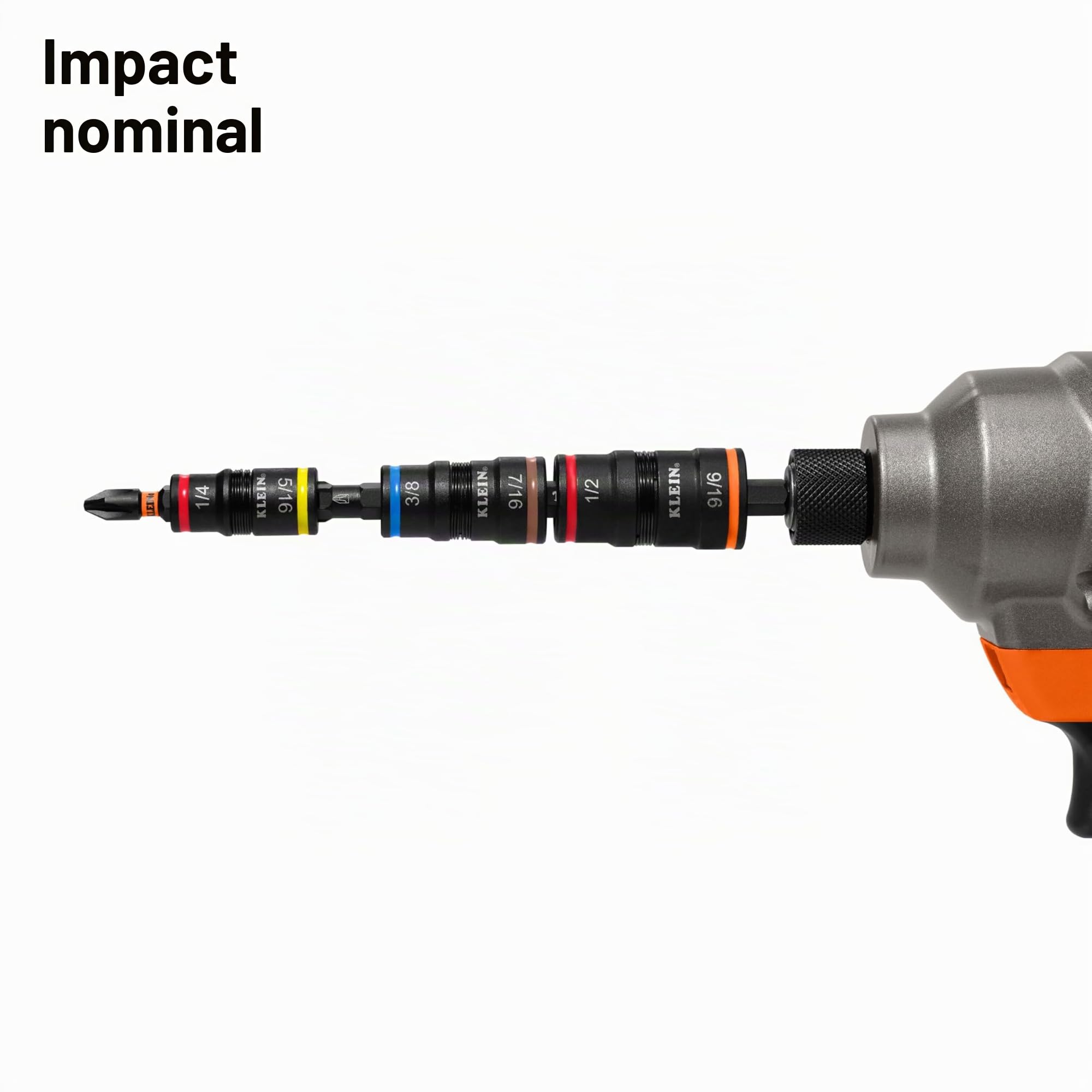 Klein Tools 32303HD Jeu de tournevis à percussion 20 en 1 SAE avec embouts Phillips, fendues, carrés et Torx