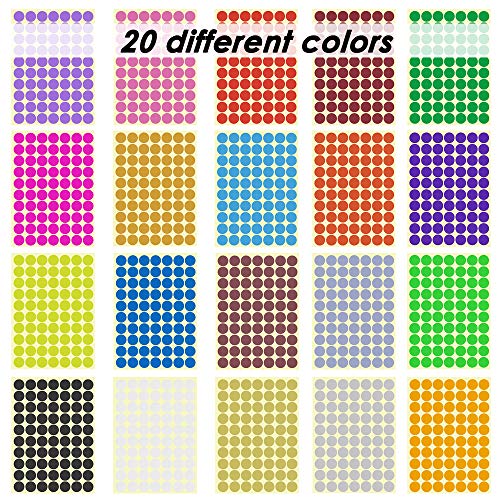 Étiquettes rondes de codage fluo pour organiser la maison - 2