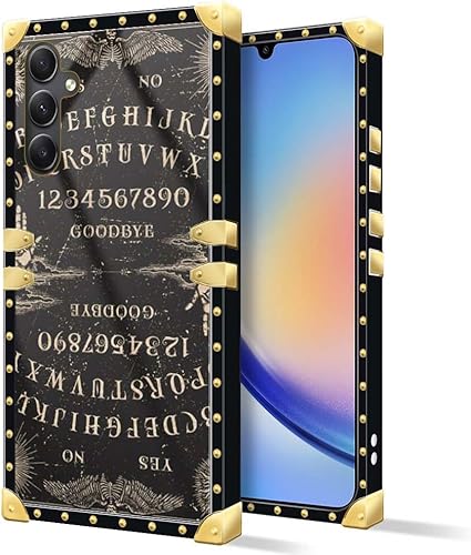 DAIZAG Funda compatible con Samsung Galaxy A54 5G, B Witchy Ouija - Funda de lujo elegante para mujeres y niñas, decoración de metal, esquina
