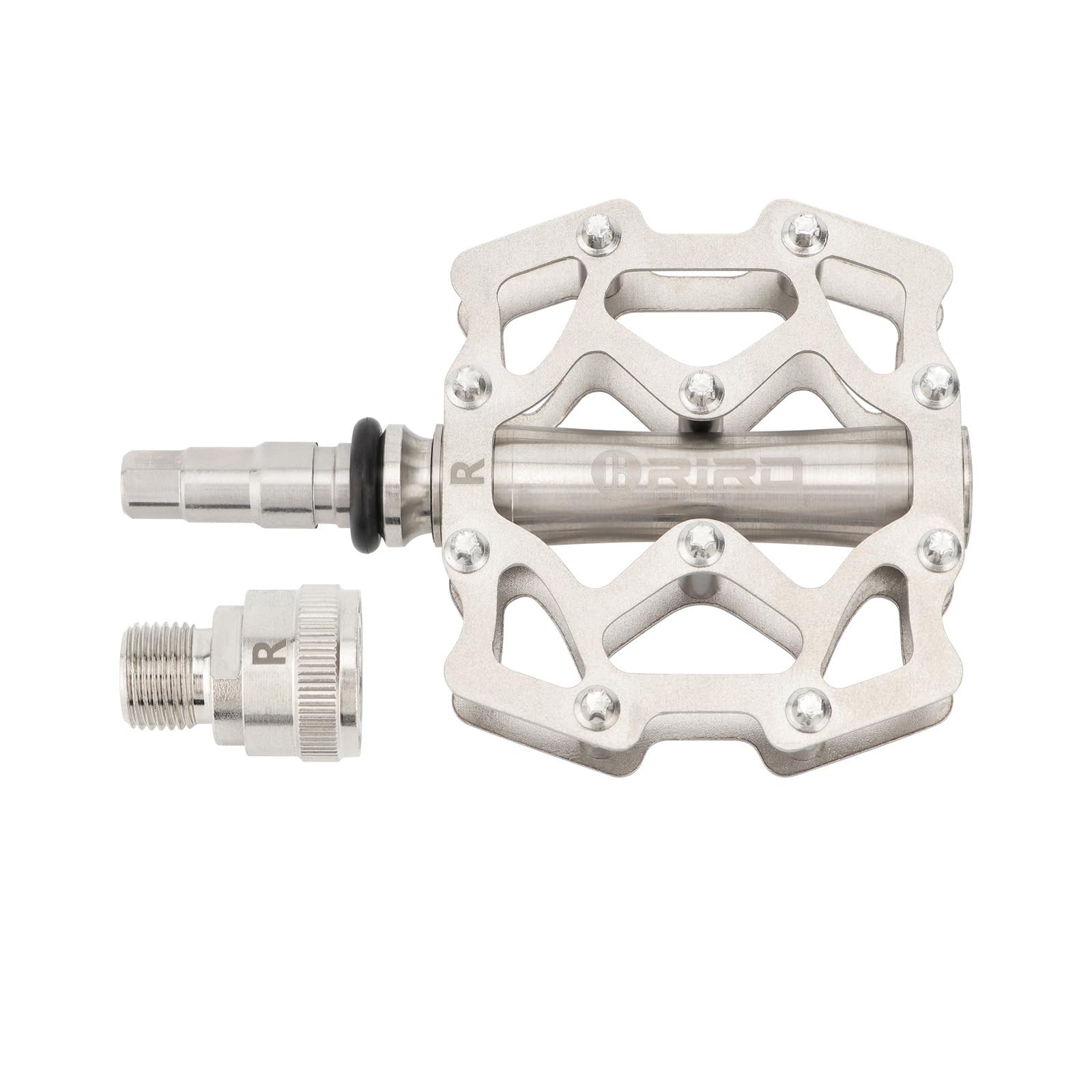 Fahrrad Titanlegierung Pedal, Aluminiumlegierung Anti-Rutsch Radfahren Pedale 14mm Universalgewinde Sealed Bearing Mountainbike Pedale für Straße BMX MTB