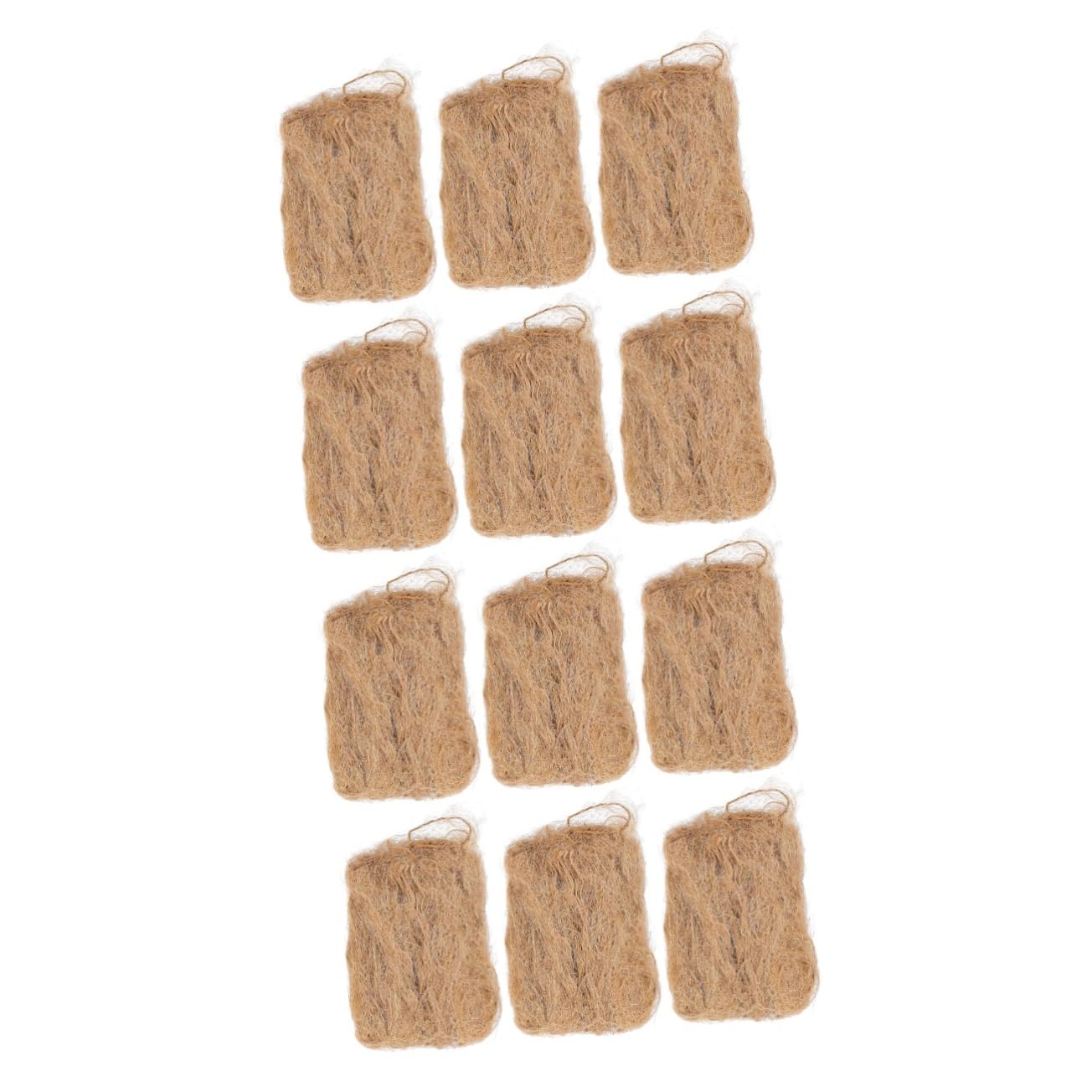 POPETPOP 12 Pièces Soie de Jute - Accessoire de Camping Accessoire de Survie Cordon Allume-feu Outils de cheminée Accessoires de grillade Accessoire Allume feu