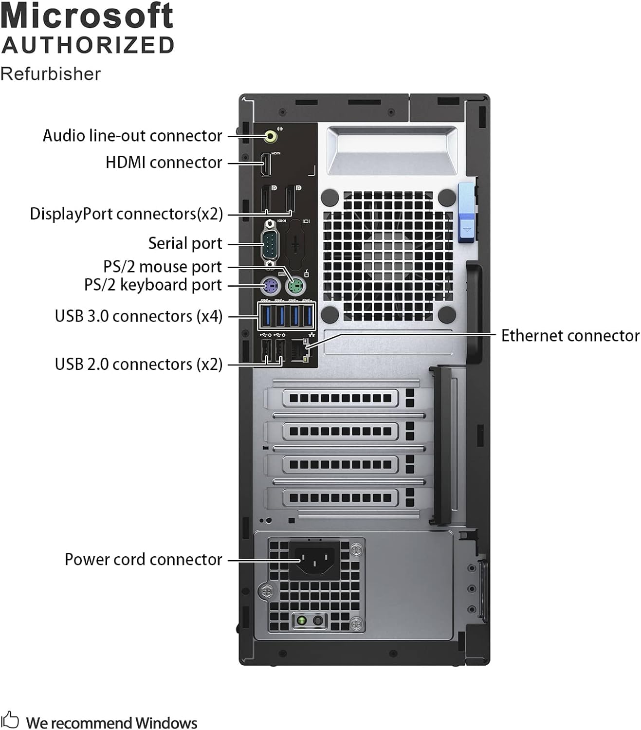 Dell Optiplex 7040 Mini Tower Desktop PC i7-6700 16GB 256GB Win11(Renewed)