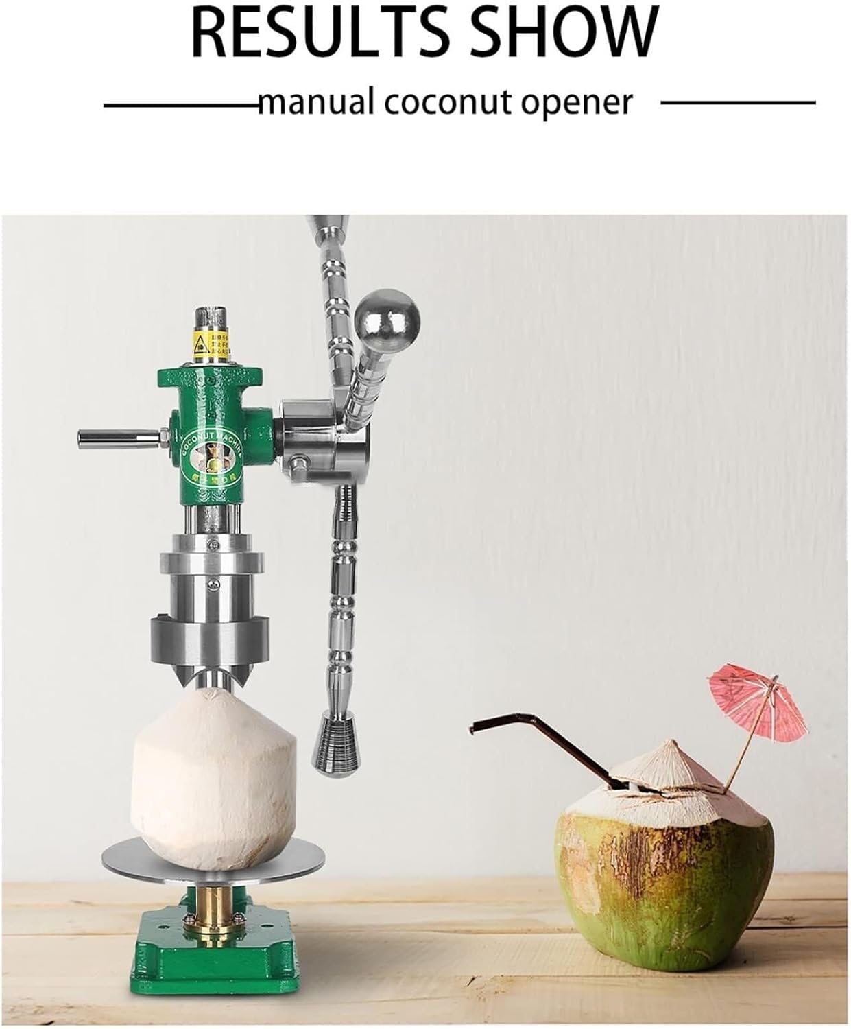 Vertical Coconut Opening Machine,Adjustable Coconut Opener Tool,Manual Coconut Punch Tool Hole Opener