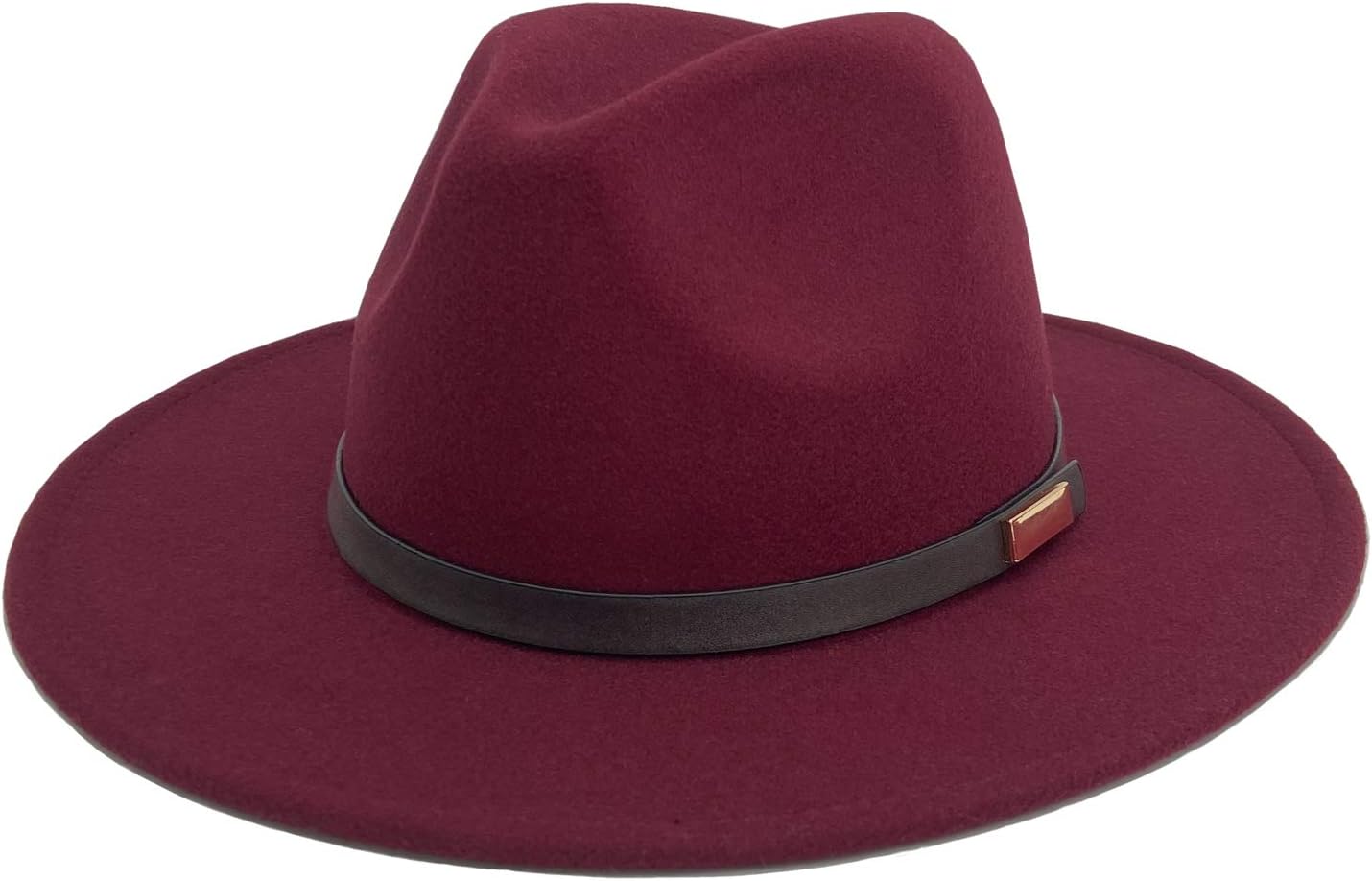 GossifanFedora Hats for Men Wide Brim Panama Hat with Classic Belt